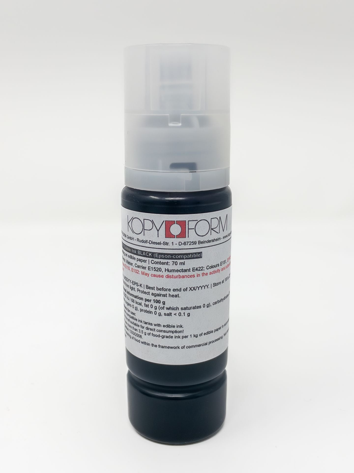 Edible ink for EPSON printer Black 70 ml (Easy-fill adapter)