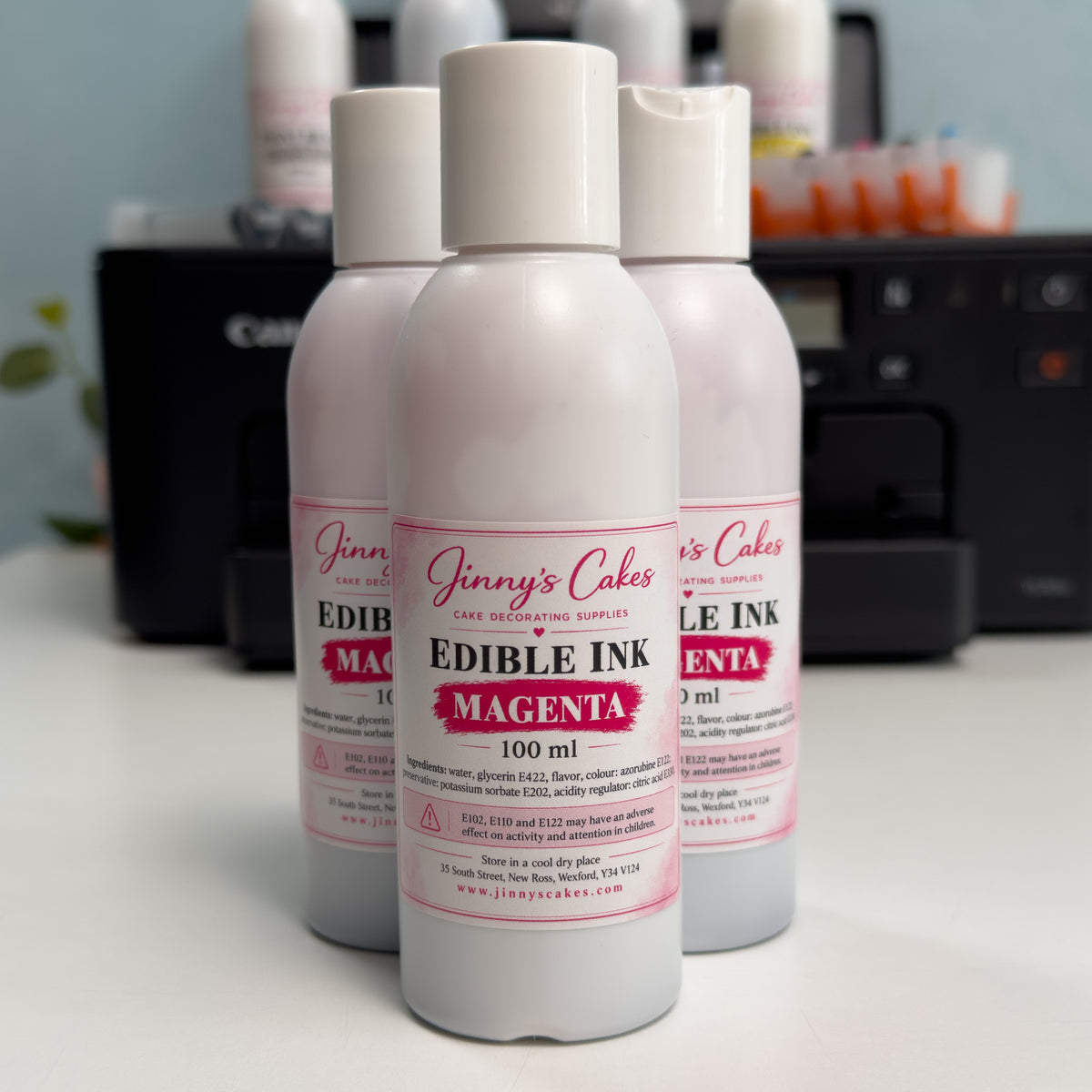 Magenta Edible Printer Ink 100ml | Jinny’s Cakes