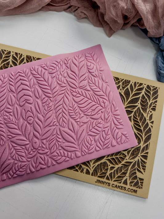Botanical Leaf Weave Embossing Mat