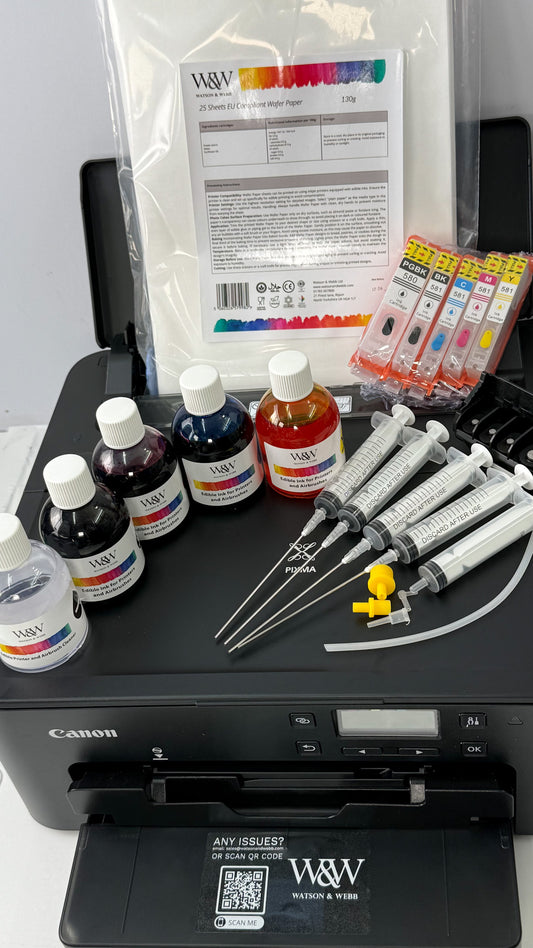 Edible Printer Kit – Canon TS705A Bundle with Wafer Sheets | Watson & Webb