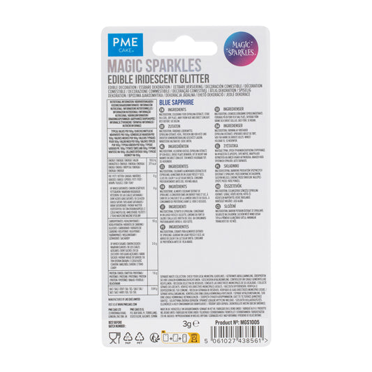 PME MAGIC SPARKLES, EDIBLE IRIDESCENT GLITTER – BLUE SAPPHIRE (3G)