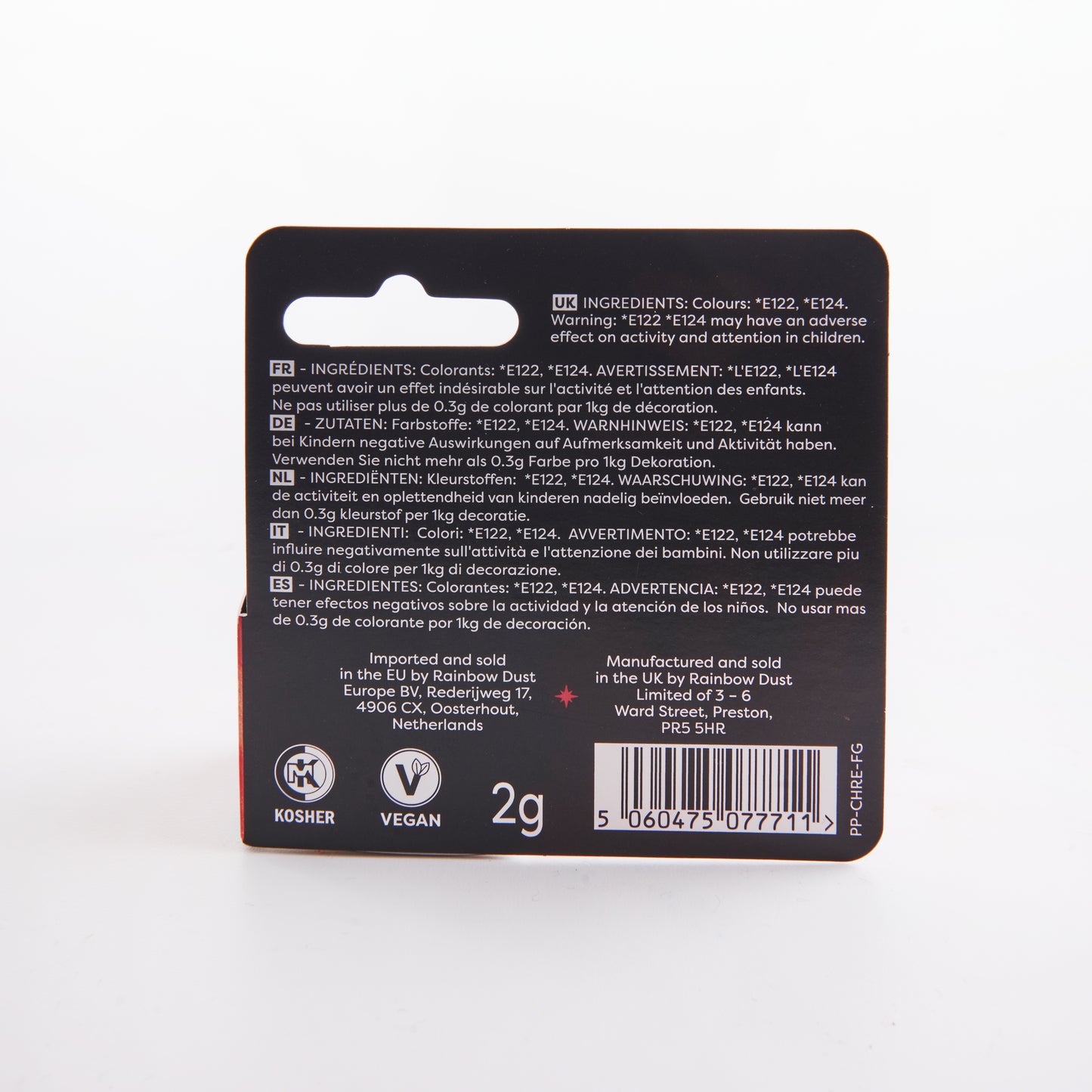 Rainbow Dust Chilli Red Edible Pro Powder Colour 2g