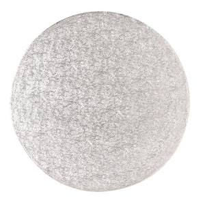 10'' (254mm) Single Thick Round Turn Edge Cake Cards Silver (1.75mm Thick)
