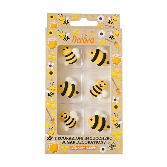 Decora Honey Bees Sugar Decoration 6pk
