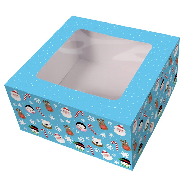 Christmas Friends Square Cake Box - 254 X 127mm (10 X 5")