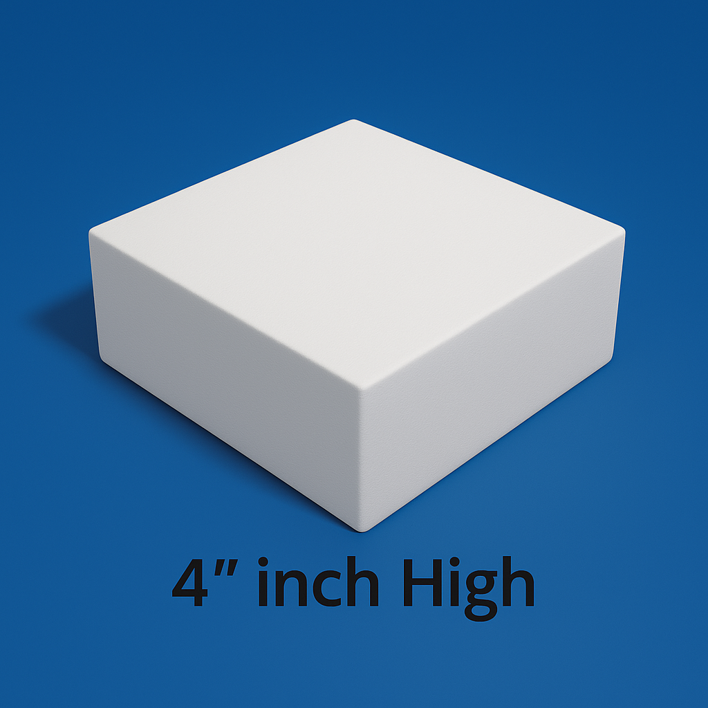 10 inch Square Cake Dummy 4" High