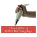 SIMPLY MAKING Roll Of 100 Bags - 12 Inch/30.5cm Disposable High Quality Anti-Slip Piping/Icing Bags