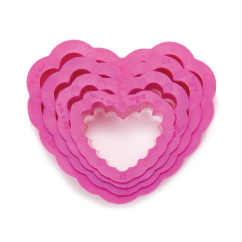Decora Scalloped Heart Cookie Cutter 5pk
