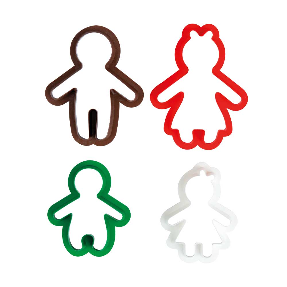 Decora Gingerbread Family Cutter Set 4pk
