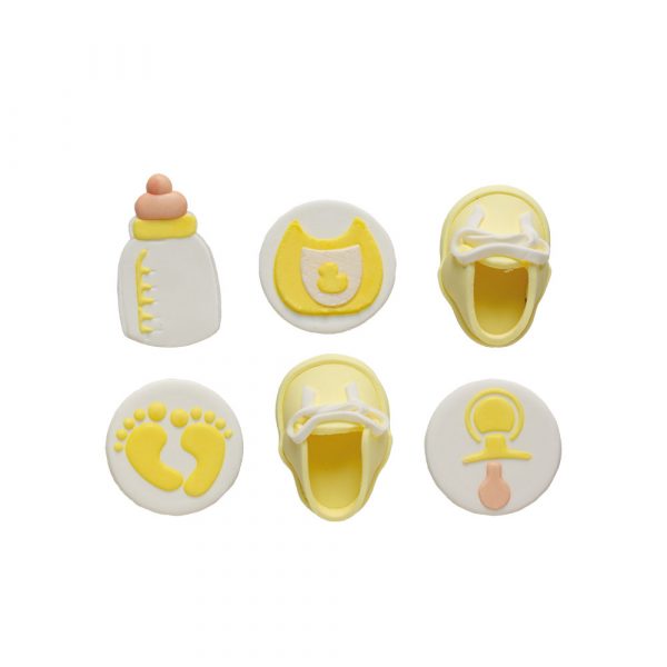 Decora Baby Party Sugar Decorations 6pk