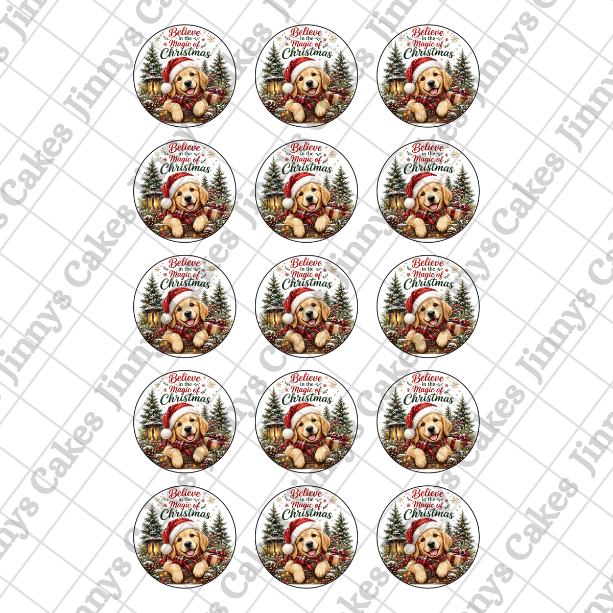 Believe In, Christmas Digital Cupcake Toppers (watermark removed on download)