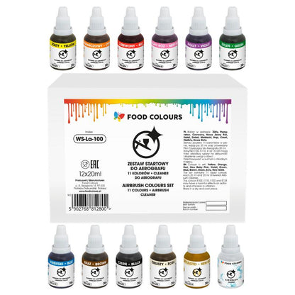 Professional Cake Decorating Airbrush &amp; Compressor – Complete Colour Starter Kit (Ireland Only)