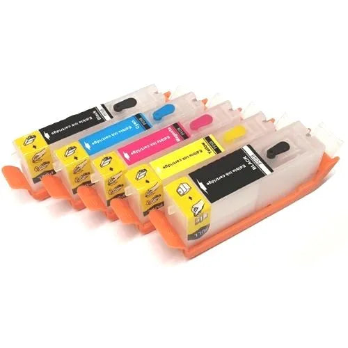5 x Refillable Canon Compatible Edible Ink Cartridges PGI580 / CLI581 (TS705(a)