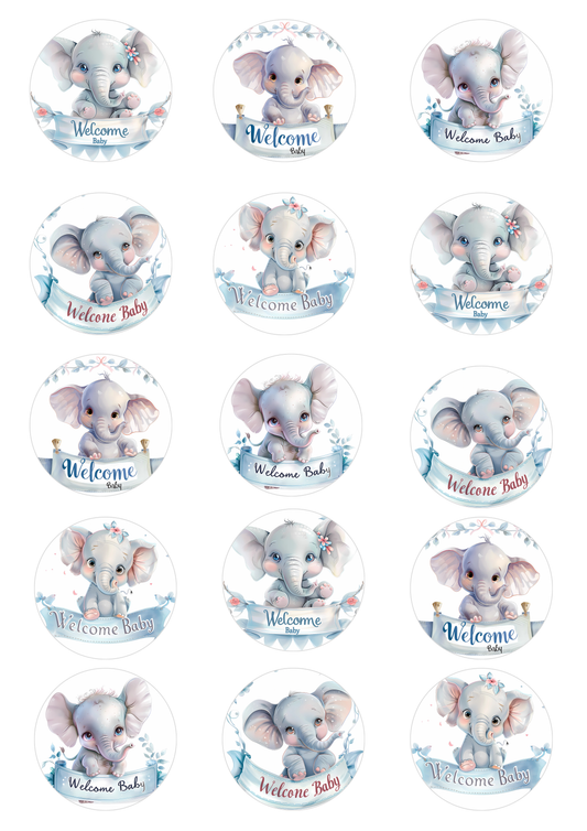 New Baby Boy Cake Toppers x 15