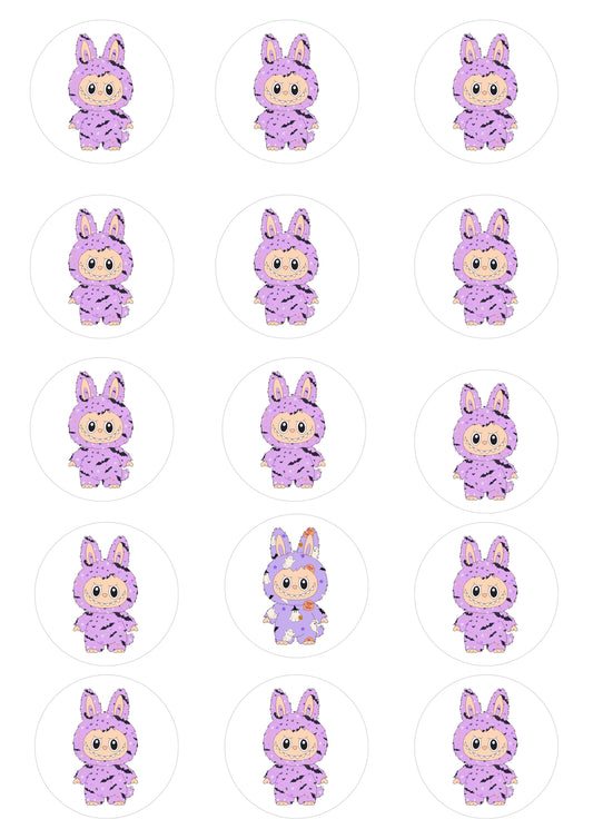 Halloween Labubu Cup Cake Topper 2inch x 15