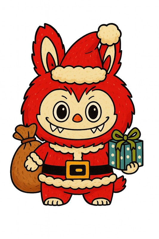 Christmas Labubu Cup Cake Toppers  x 15 precut