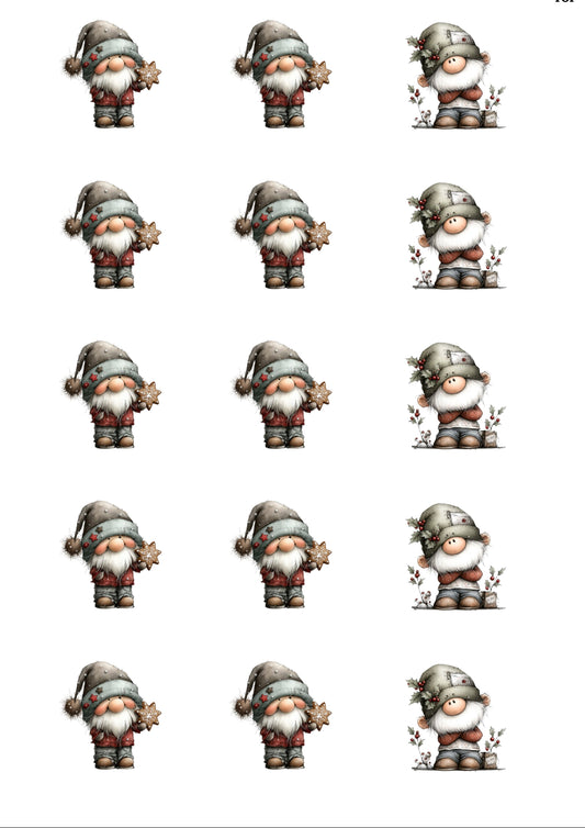 Traditional Gonk Cup Cake Toppers (1) x 15 precut