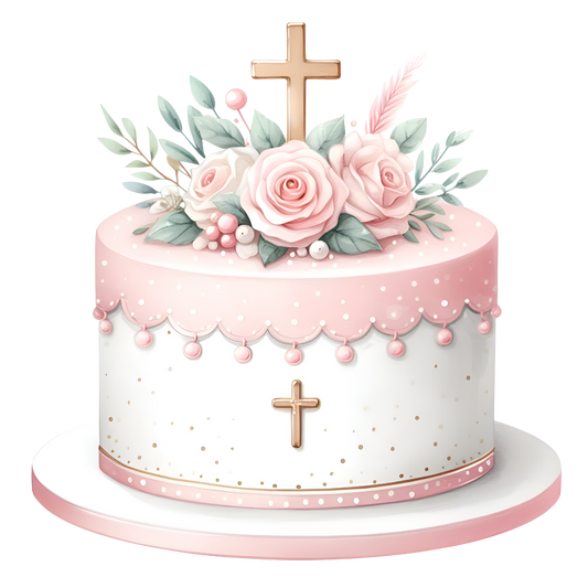 Girls Christening Cake/ Cup Cake Topper