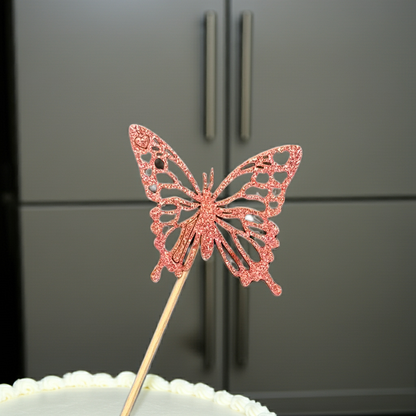 12pcs  Butterfly Cupcake Toppers with Sparkling Wings