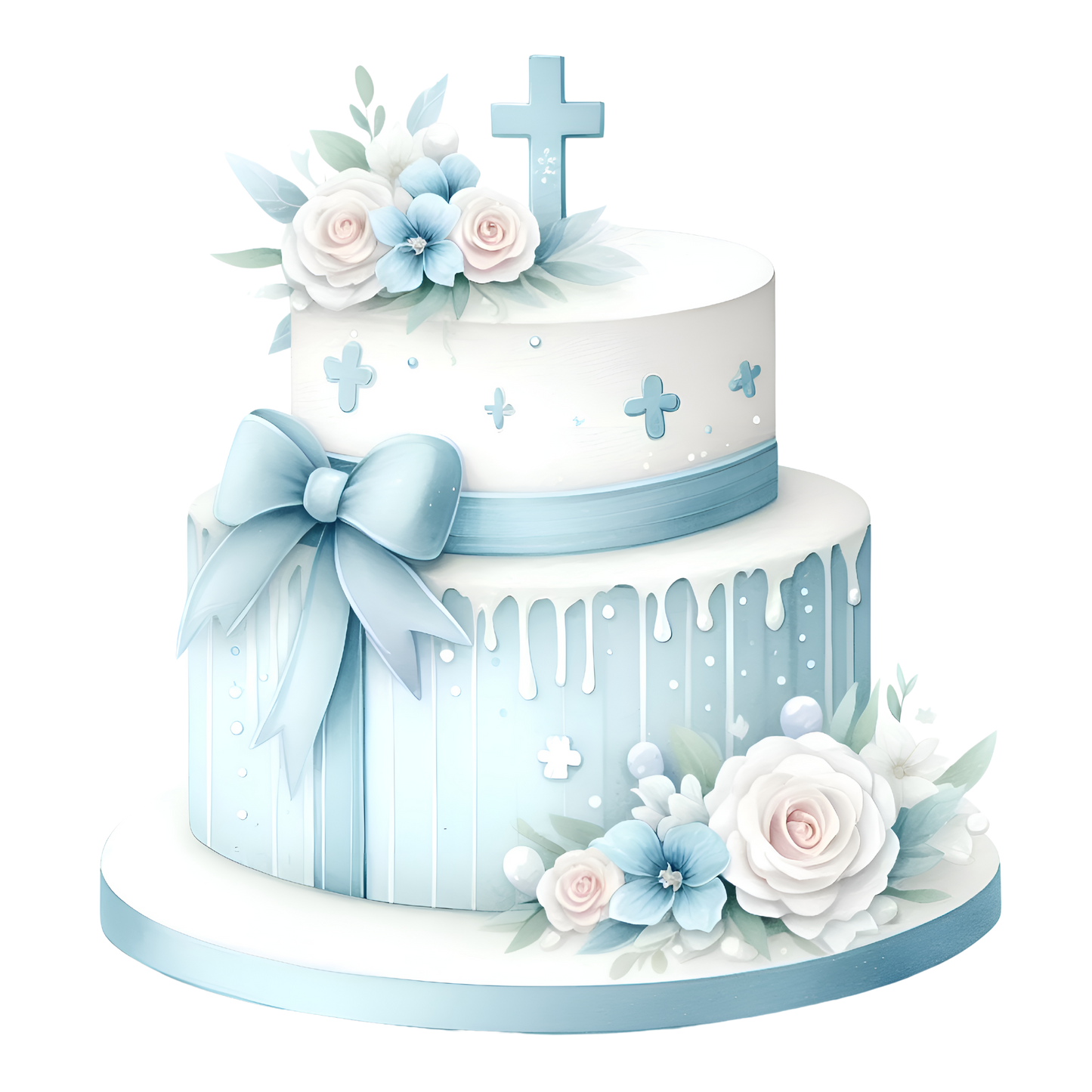 Boys Christening Cake/ Cup Cake Topper