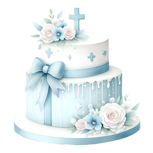 Boys Christening Cake/ Cup Cake Topper