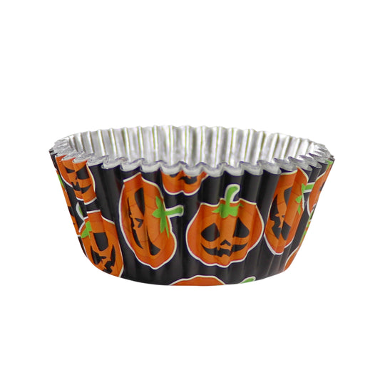 PME HALLOWEEN FOIL-LINED CUPCAKE CASES - PETRIFYING PUMPKINS (PACK OF 30)
