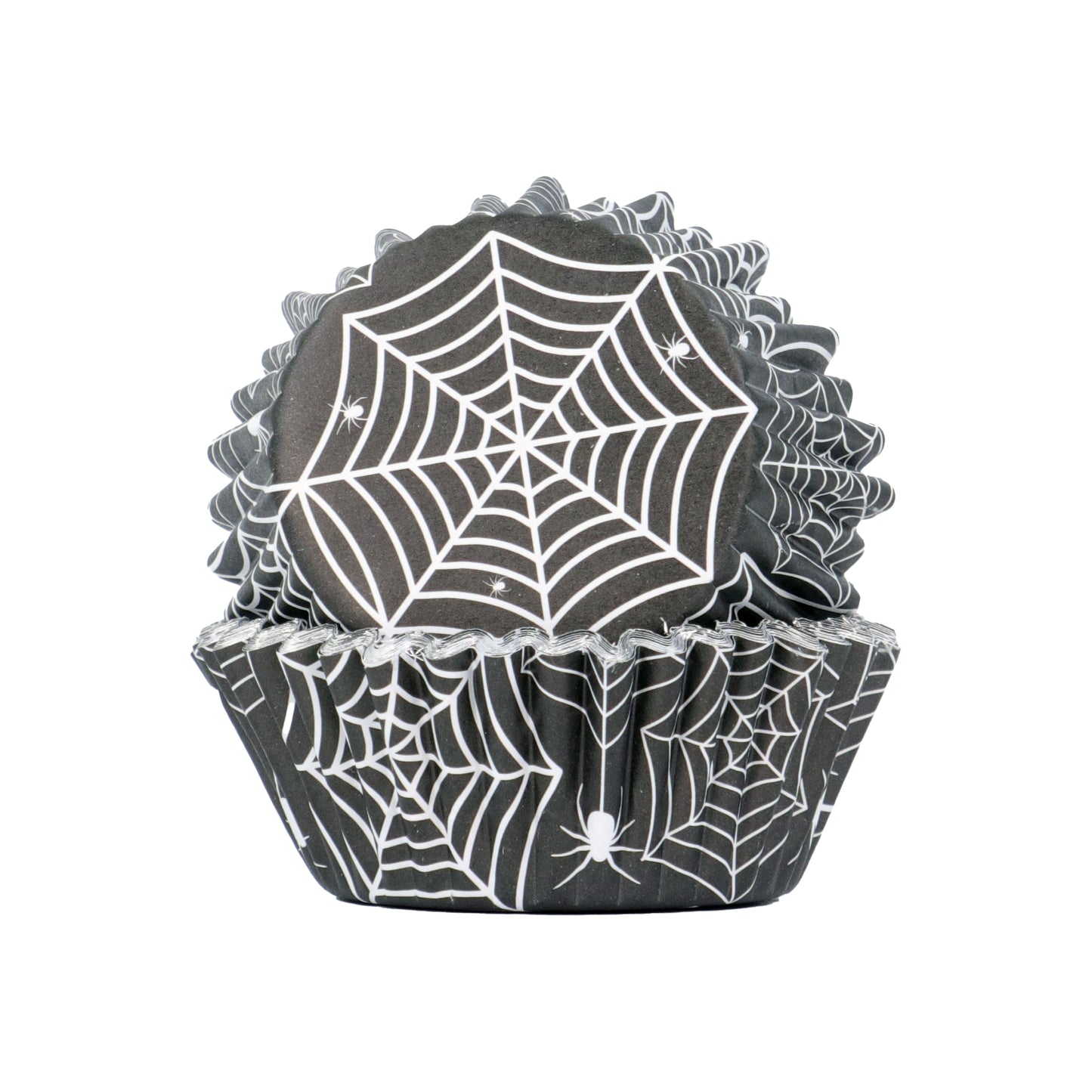 PME HALLOWEEN FOIL-LINED CUPCAKE CASES - SPIDERWEBS (PACK OF 30)
