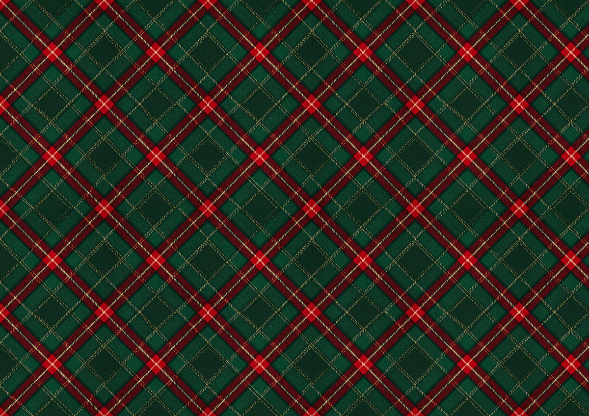 Classic Christmas Tartan Downloadable Cake Wrap