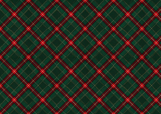 Classic Christmas Tartan Downloadable Cake Wrap
