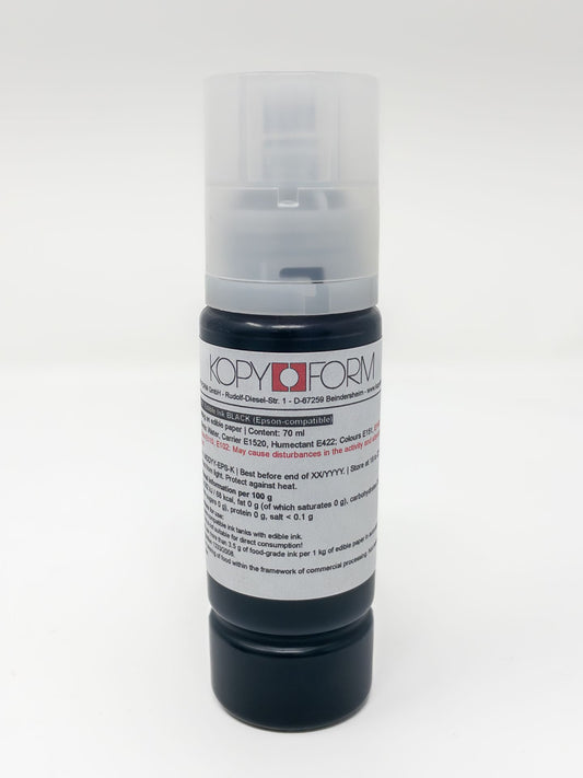 Edible ink for EPSON printer Black 70 ml (Easy-fill adapter)