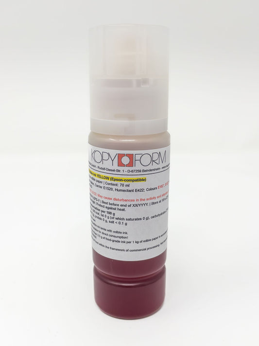 Edible ink for EPSON printer Yellow 70 ml (Easy-fill adapter)