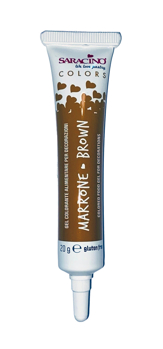 Saracino Food Gel Colours 20g- Brown