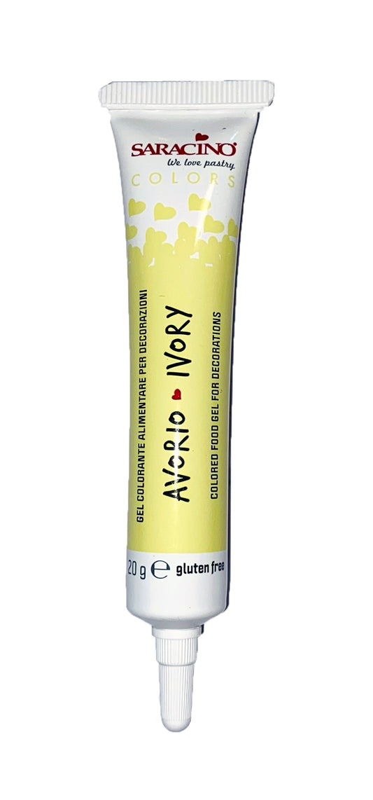 Saracino Food Gel Colours 20g- Ivory