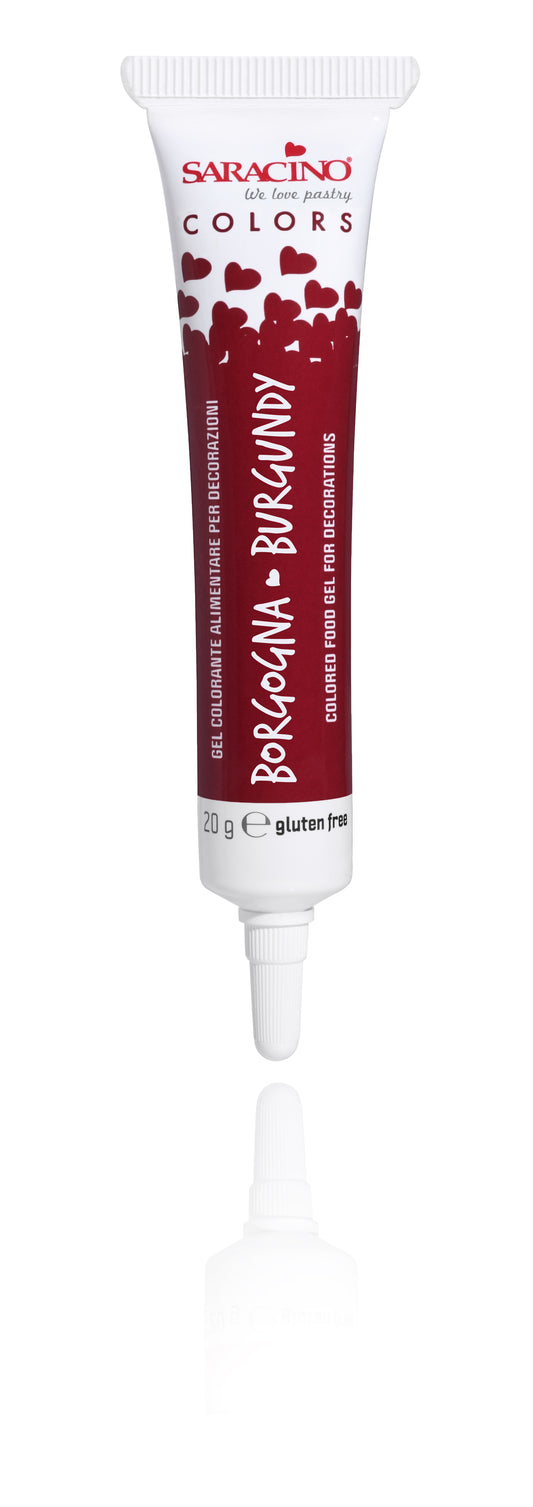 Saracino Food Gel Colours 20g- Burgundy
