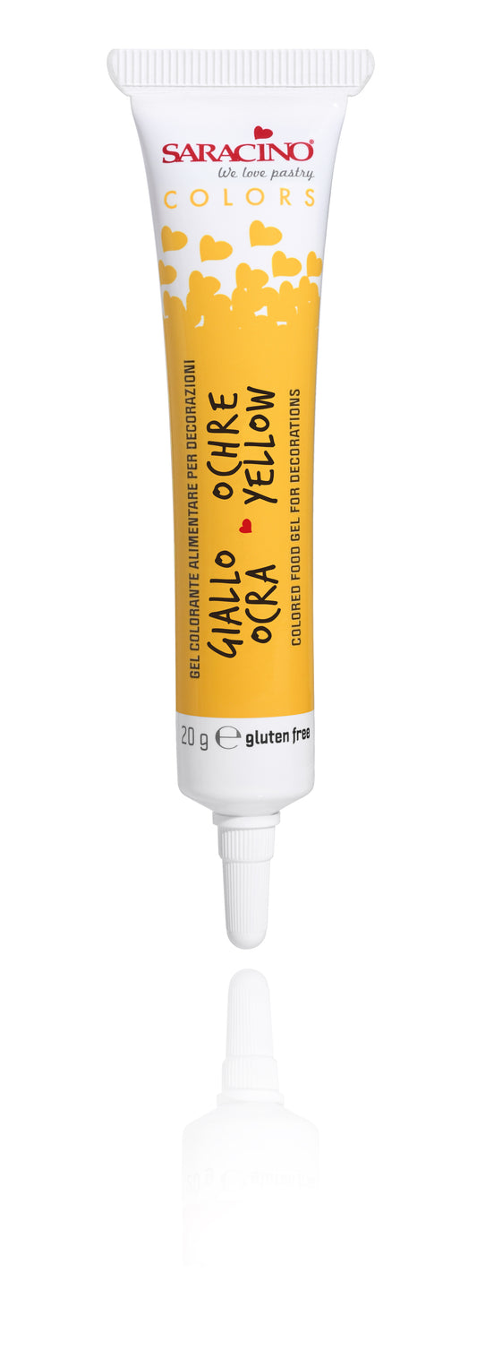 Saracino Food Gel Colours 20g- Ochre Yellow