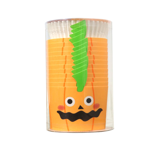 PME HALLOWEEN BAKING CUPS WITH CUPCAKE CASES - JACK-O-LANTERN (SET OF 12)