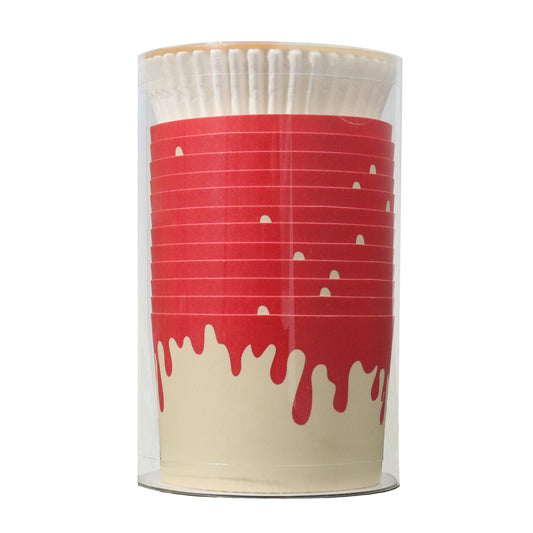 HALLOWEEN BAKING CUPS WITH CUPCAKE CASES - DRIPPING BLOOD (SET OF 12)