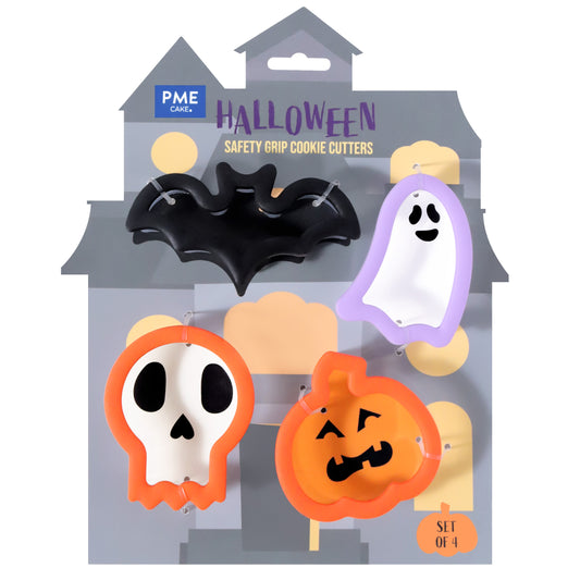 PME HALLOWEEN COOKIE CUTTERS WITH COMFORT GRIP (SET OF 4)