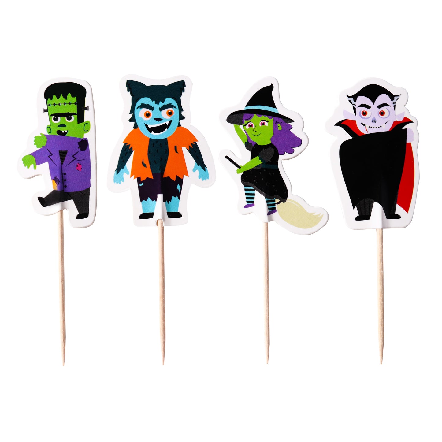 PME HALLOWEEN CUPCAKE TOPPERS - SPOOKY CHARACTERS (SET OF 24)