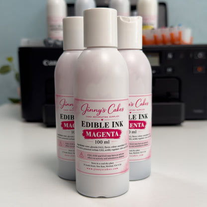 W&W Náplně jedlého inkoustu – purpurová pro tiskárny a airbrushe 100 ml