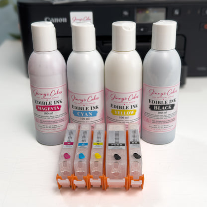 Canon TS705A Edible Printer Bundle with 25 A4 Wafer Paper Sheets (Available in Ireland ONLY)