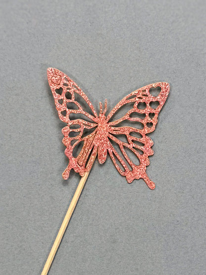 12pcs  Butterfly Cupcake Toppers with Sparkling Wings