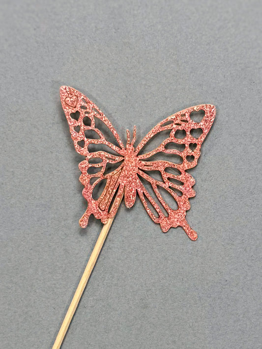 12pcs  Butterfly Cupcake Toppers with Sparkling Wings
