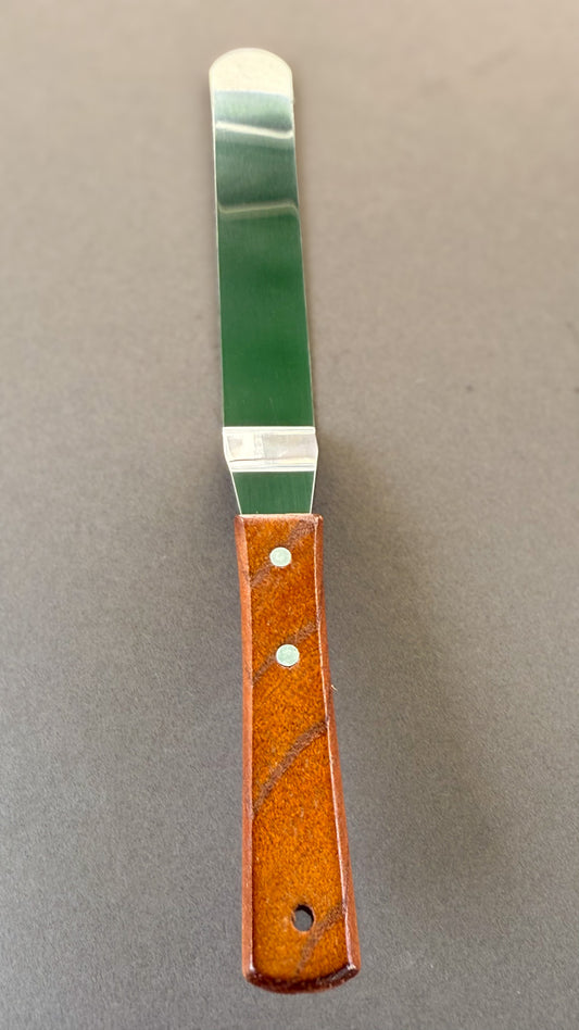 Wooden Handle Palette Knife Angled Blade - 7.5 Inch