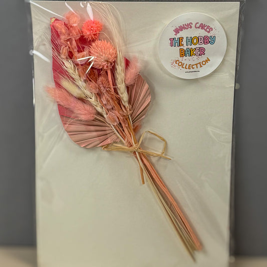 Jinnys Cakes Palm and Dried Flower Set - Fading Pink (L)