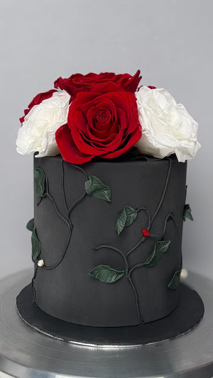 Preserved White Roses 5-6cm (6 pack)