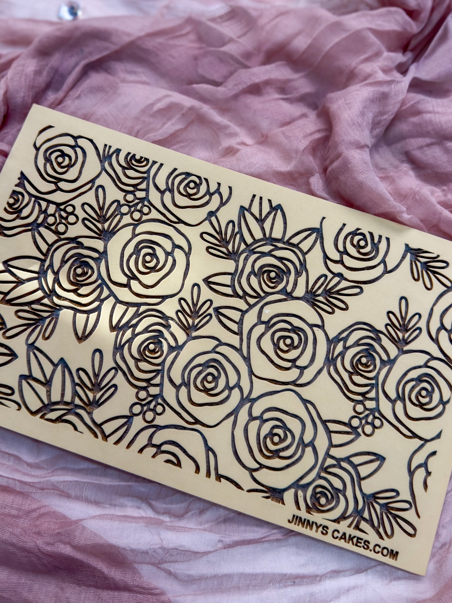 Sketch Rose Floral Embossing Mat