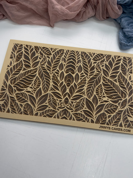 Botanical Leaf Weave Embossing Mat