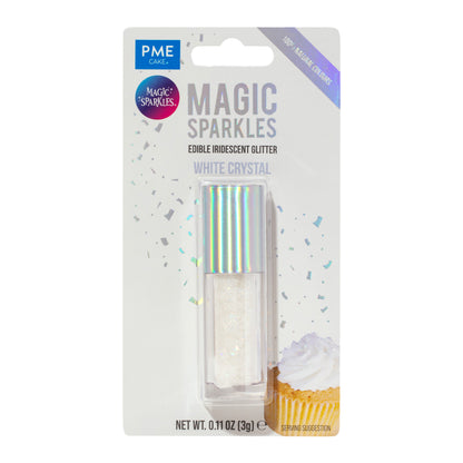 PME MAGIC SPARKLES, EDIBLE IRIDESCENT GLITTER – WHITE CRYSTAL (3G)