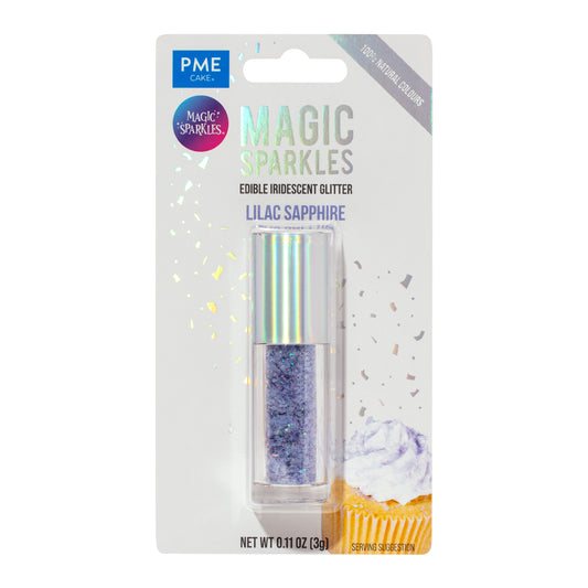 PME MAGIC SPARKLES, EDIBLE IRIDESCENT GLITTER – LILAC SAPPHIRE (3G)